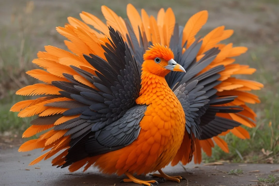 orange plumage