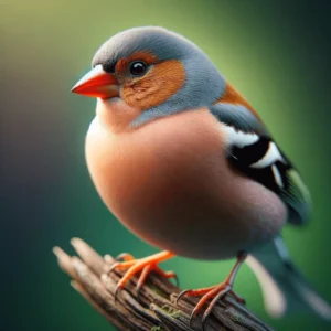 finch with orange beak